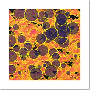 Bubbly orange abstract Posters and Art